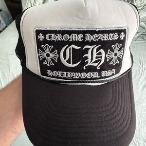 Chrome heart trucker hat